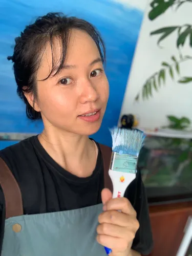Thắm vẽ tranh