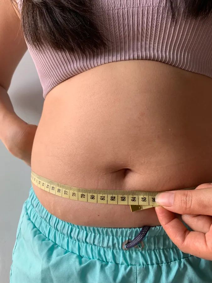 Vòng bụng trước khi áp dụng phương pháp